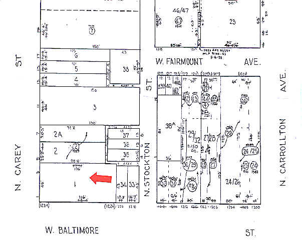 1220 W Baltimore St, Baltimore, MD for rent - Plat Map - Image 3 of 5