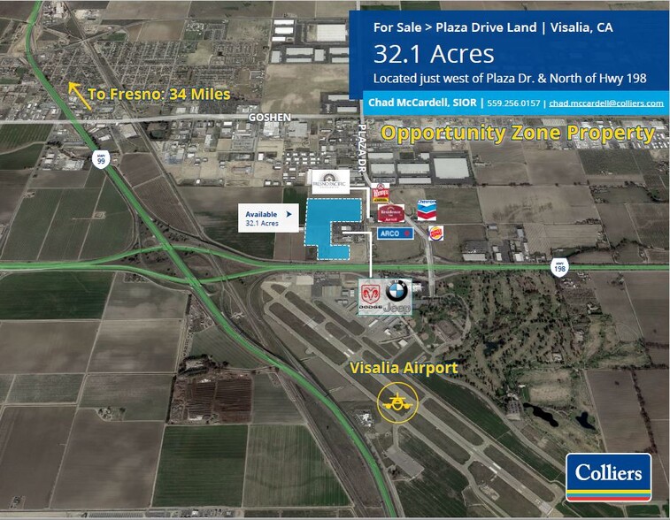 Highway 198 & Plaza Dr, Visalia, CA for sale - Building Photo - Image 1 of 1