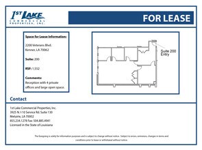 2200 Veterans Memorial Blvd, Kenner, LA for rent Floor Plan- Image 1 of 1