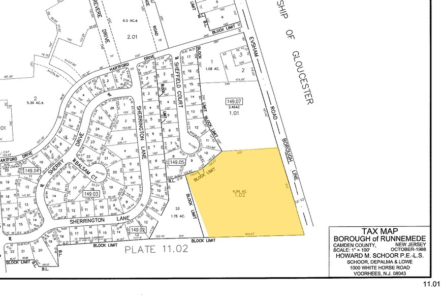 501-681 E Evesham Rd, Runnemede, NJ for rent - Plat Map - Image 2 of 5