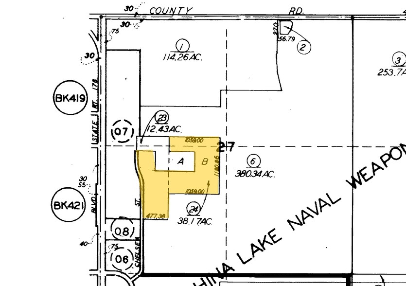 Chelsea St, Ridgecrest, CA for sale - Plat Map - Image 2 of 2