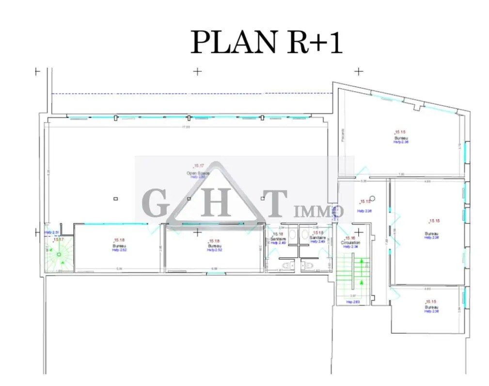 Office in Nanterre to rent Floor Plan- Image 1 of 2
