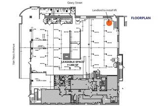 1050 Van Ness Ave, San Francisco, CA for rent Floor Plan- Image 2 of 2