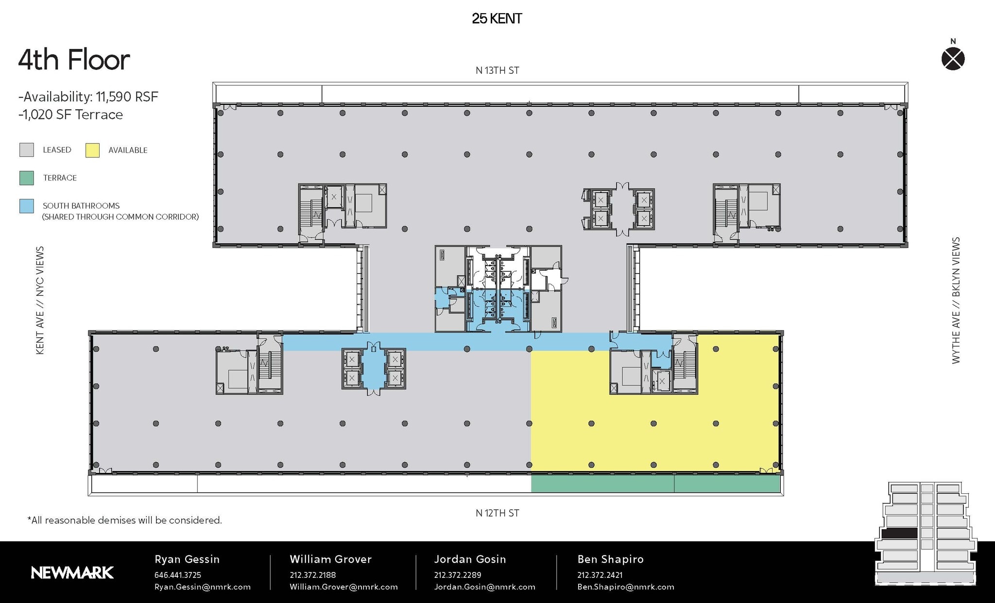 25 Kent Ave, Brooklyn, NY to rent Floor Plan- Image 1 of 1