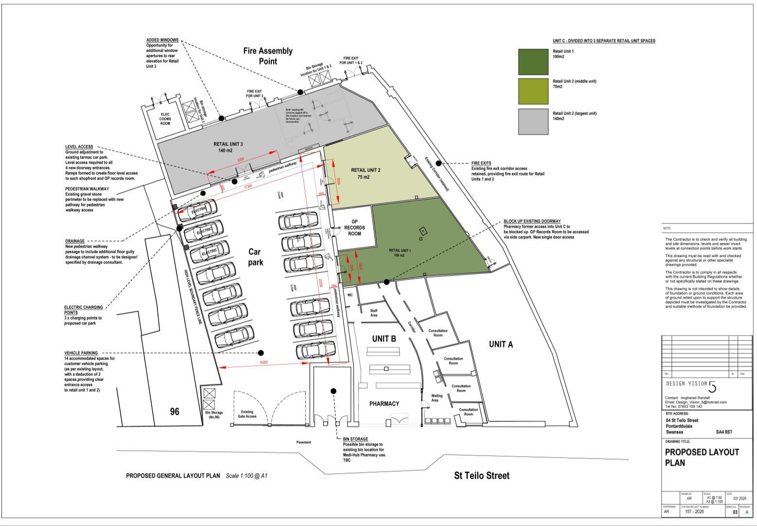 94 St. Teilo St, Pontarddulais to rent Site Plan- Image 1 of 2