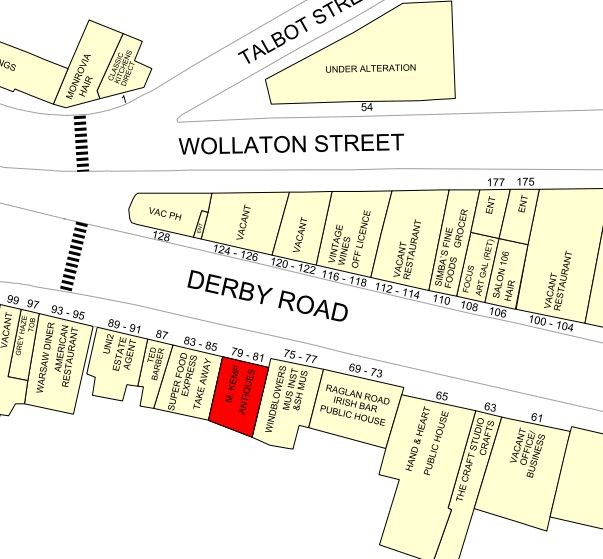 79-81 Derby Rd, Nottingham for sale - Goad Map - Image 1 of 1