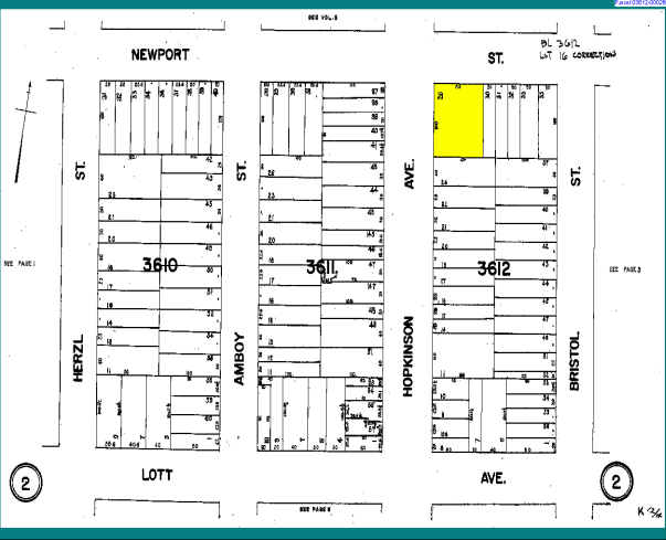 869 Thomas S Boyland St, Brooklyn, NY for sale - Plat Map - Image 2 of 3