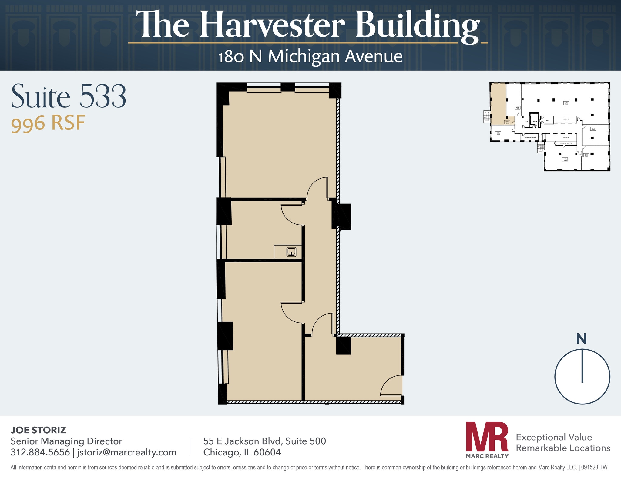 180 N Michigan Ave, Chicago, IL to rent Floor Plan- Image 1 of 4