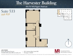 180 N Michigan Ave, Chicago, IL to rent Floor Plan- Image 1 of 4