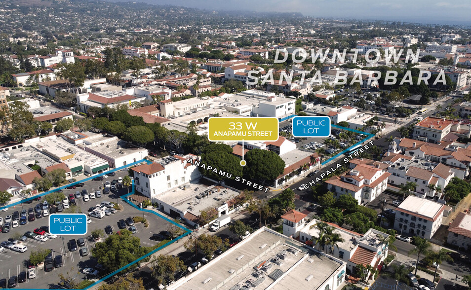 33 W Anapamu St, Santa Barbara, CA for rent - Aerial - Image 2 of 5