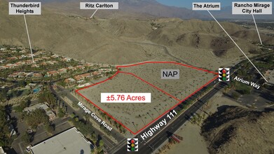 Highway 111 & Mirage Cove Rd, Rancho Mirage, CA for sale Aerial- Image 1 of 5