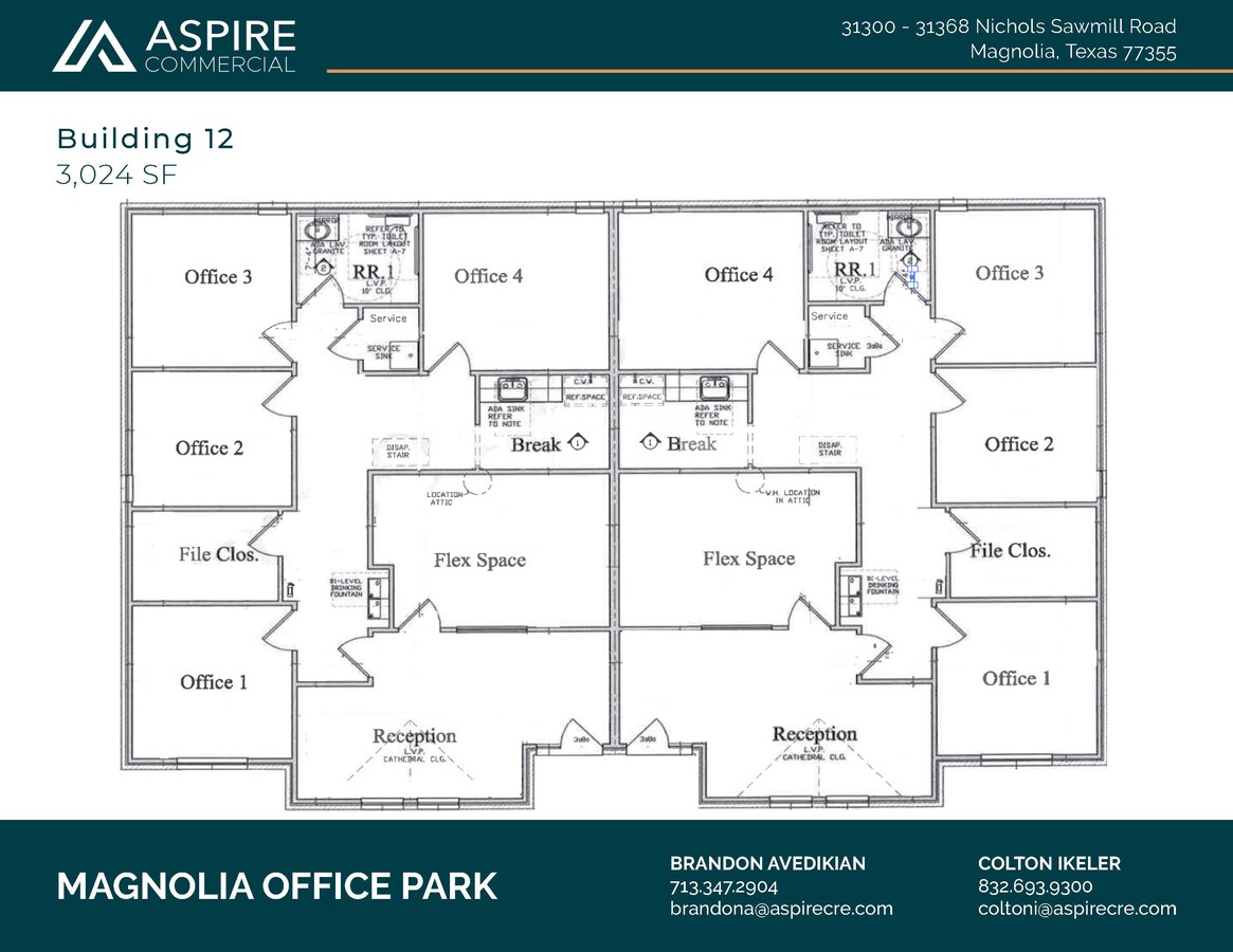 31300-31368 Nichols Sawmill Rd, Magnolia, TX 77355 - Unit 12-A -  - Floor Plan - Image 1 of 2