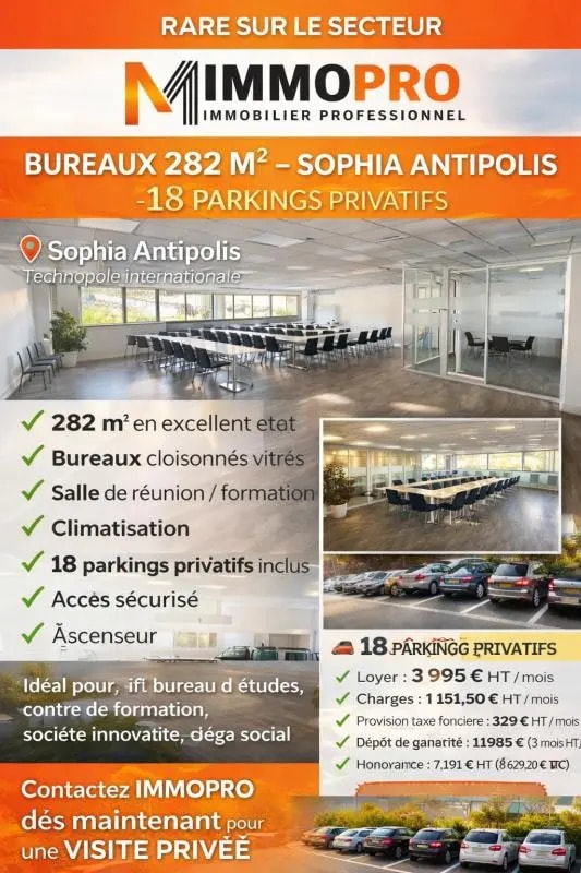 Location Bureaux 282 m² - Photo 1