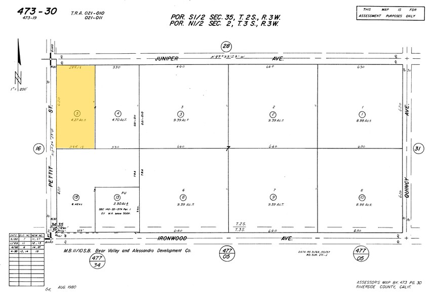 Pettit St, Moreno Valley, CA for sale - Plat Map - Image 1 of 1