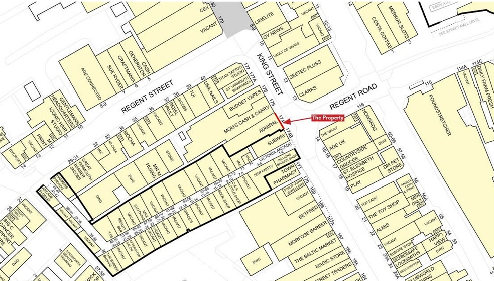 174A-174B King St, Great Yarmouth for sale - Goad Map - Image 3 of 3