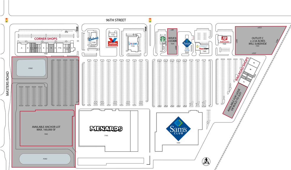 7355 E 96th St, Indianapolis, IN for rent - Site Plan - Image 2 of 4