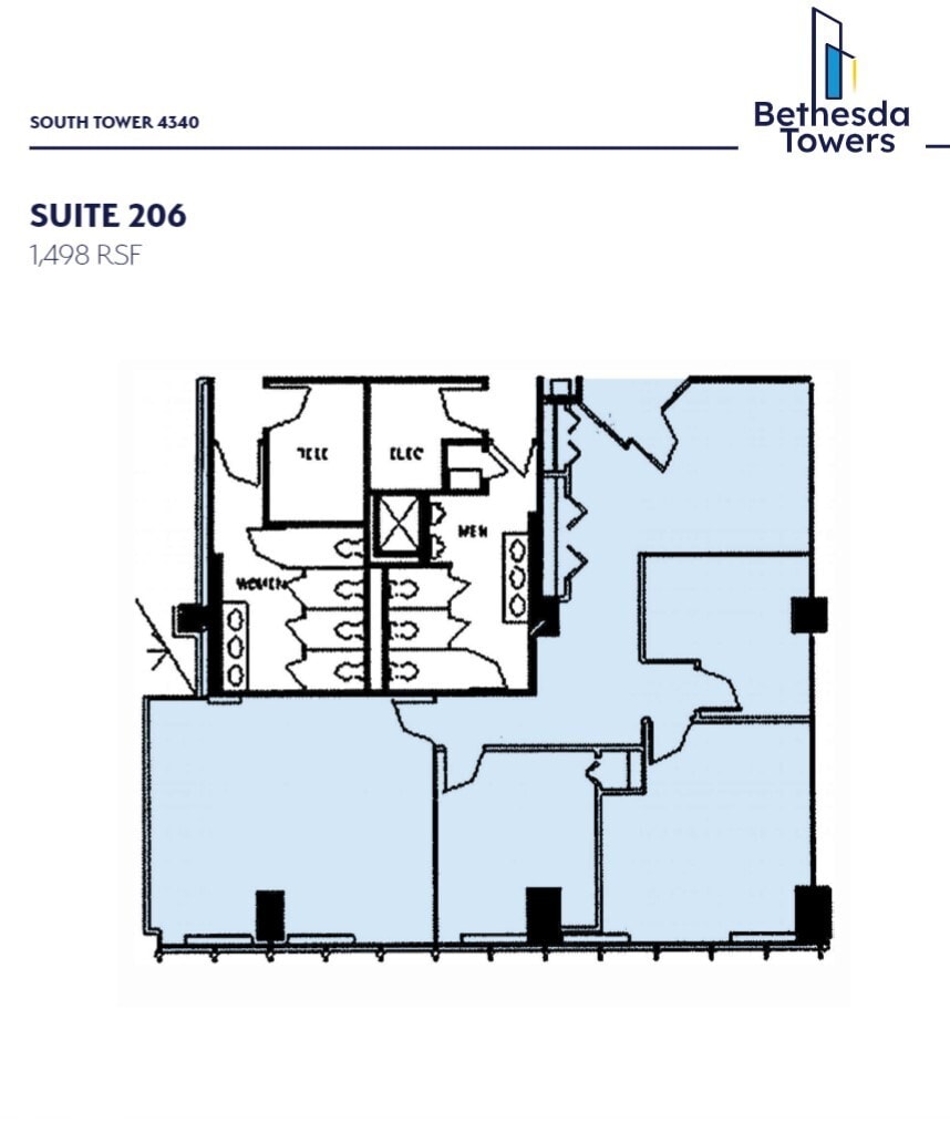 4340 East-West Hwy, Bethesda, MD to rent Floor Plan- Image 1 of 1