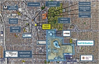 300-312 E Queen St, Inglewood, CA - aerial  map view