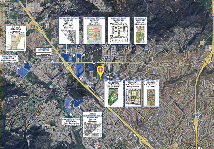 NWC Prielipp Road & Elizabeth Lane, Wildomar, CA for sale - Aerial - Image 3 of 3