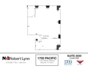 1700 Pacific Ave, Dallas, TX to rent Floor Plan- Image 1 of 2