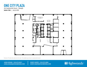 421 Fayetteville St, Raleigh, NC for rent Floor Plan- Image 2 of 2