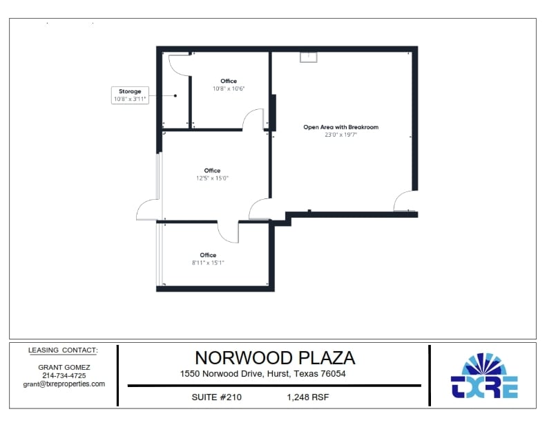 1550 Norwood Dr, Hurst, TX to rent Floor Plan- Image 1 of 1