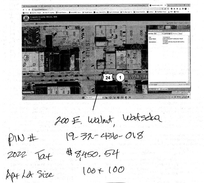 200 E Walnut St, Watseka, IL for rent - Plat Map - Image 3 of 3