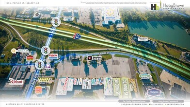 101 N Poplar St, Searcy, AR - AERIAL map view - Image1