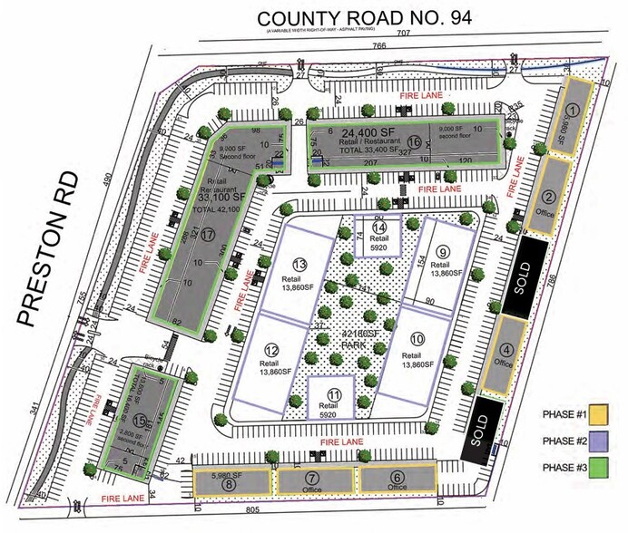 Preston Rd & CR-94, Celina, TX for rent - Site Plan - Image 2 of 27