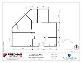 34505 W 12 Mile Rd, Farmington Hills, MI for rent Floor Plan- Image 1 of 3