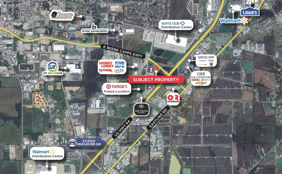 Beebe Capps Expy, Searcy, AR for sale - Aerial - Image 2 of 4