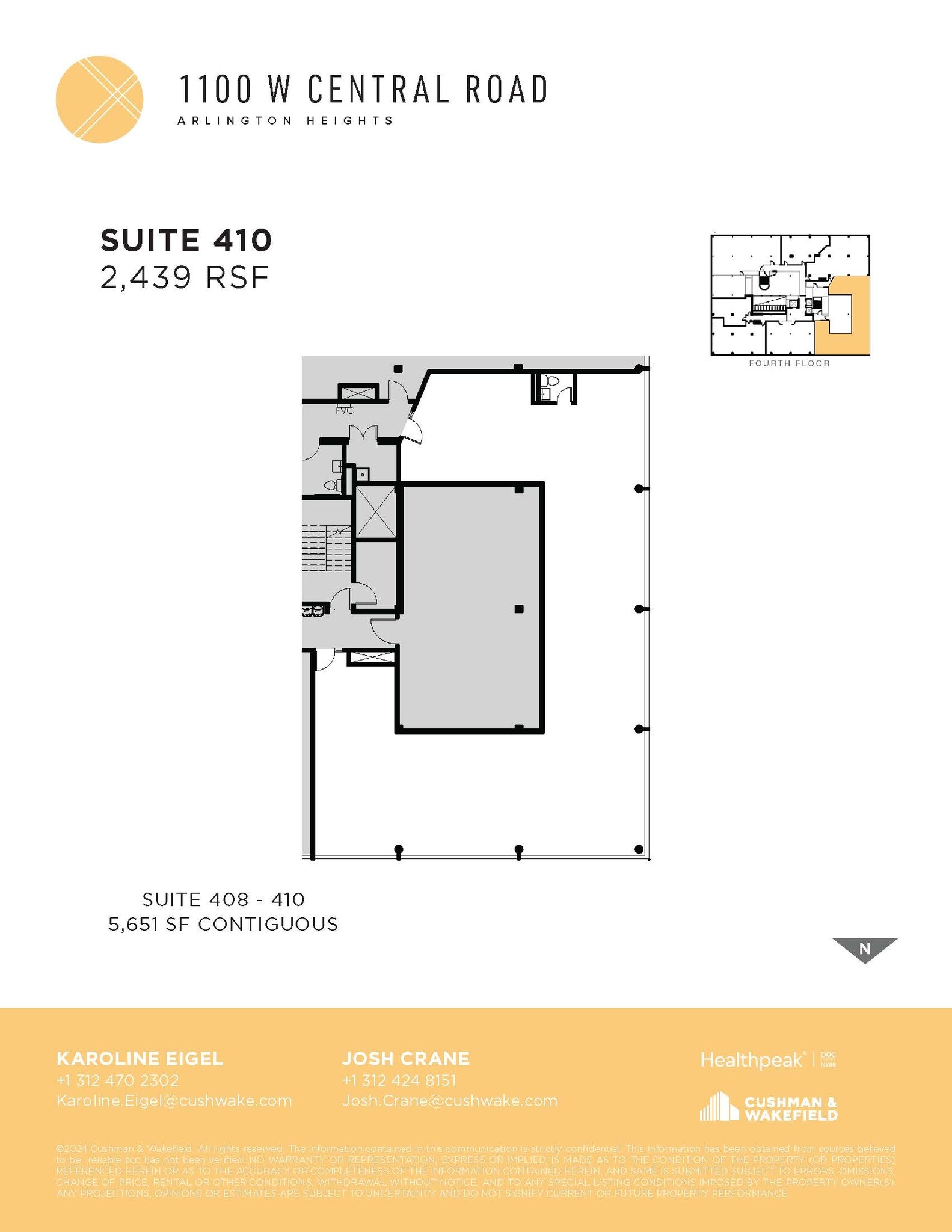 1100 W Central Rd, Arlington Heights, IL to rent Floor Plan- Image 1 of 2