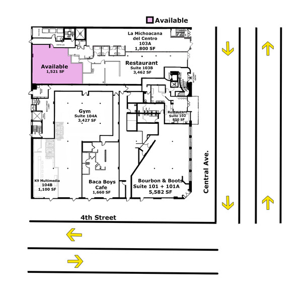 313-325 Central Ave NW, Albuquerque, NM for rent - Site Plan - Image 2 of 8