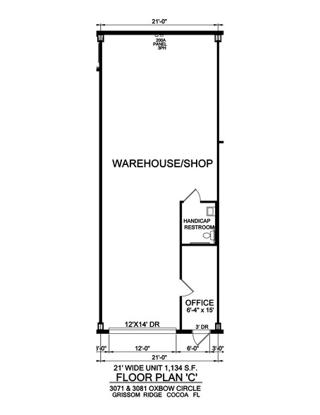 3081 Oxbow Cir, Cocoa, FL for rent - Floor Plan - Image 3 of 5