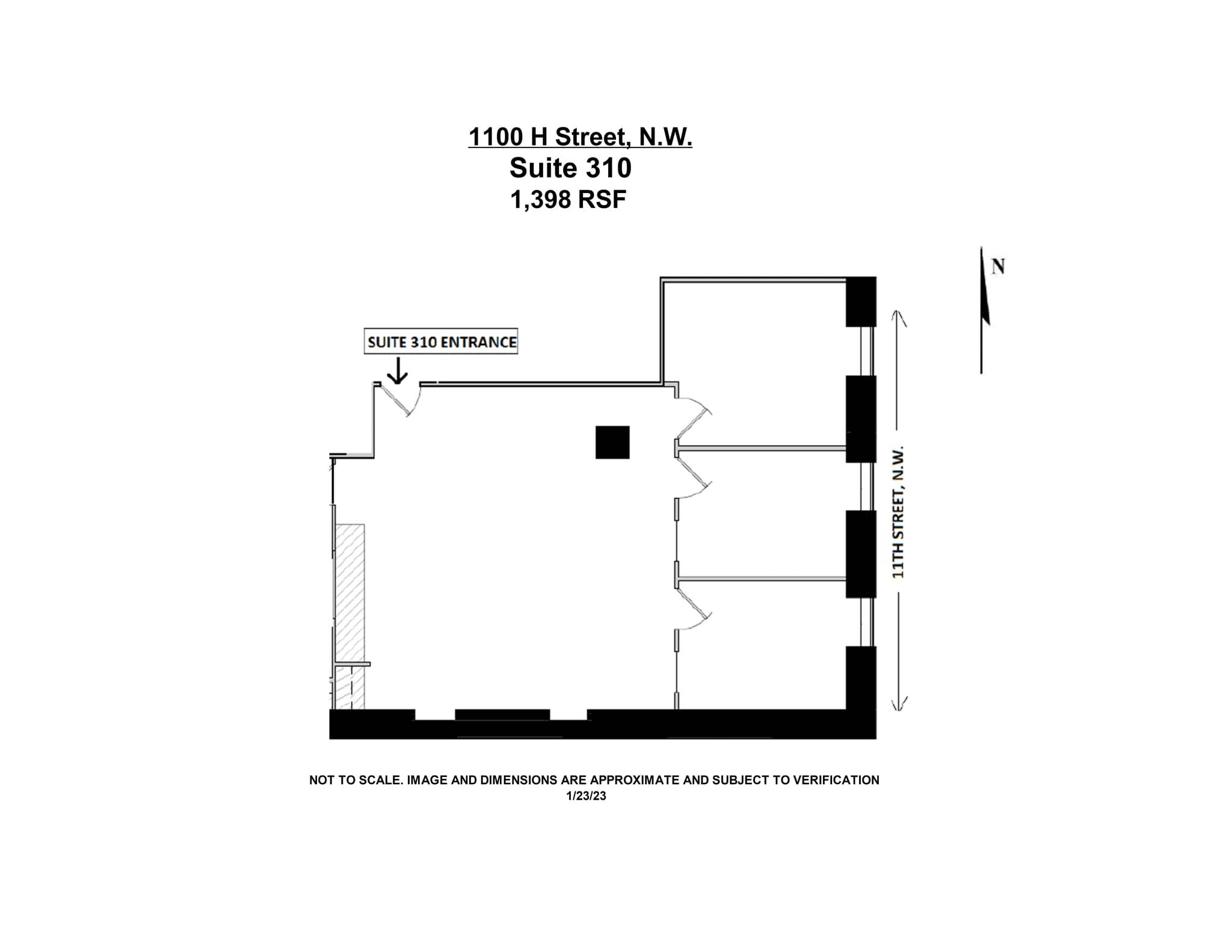 1100 H St NW, Washington, DC to rent Site Plan- Image 1 of 5