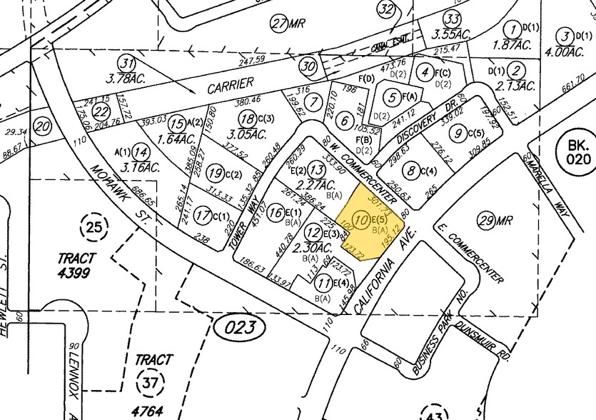 California Ave, Bakersfield, CA for sale - Plat Map - Image 3 of 3