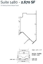 733 Bishop St, Honolulu, HI to rent Floor Plan- Image 1 of 1