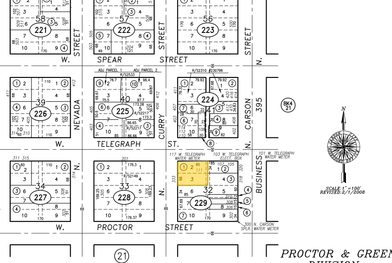 111 W Telegraph St, Carson City, NV for rent - Plat Map - Image 3 of 3