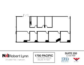 1700 Pacific Ave, Dallas, TX to rent Floor Plan- Image 2 of 2