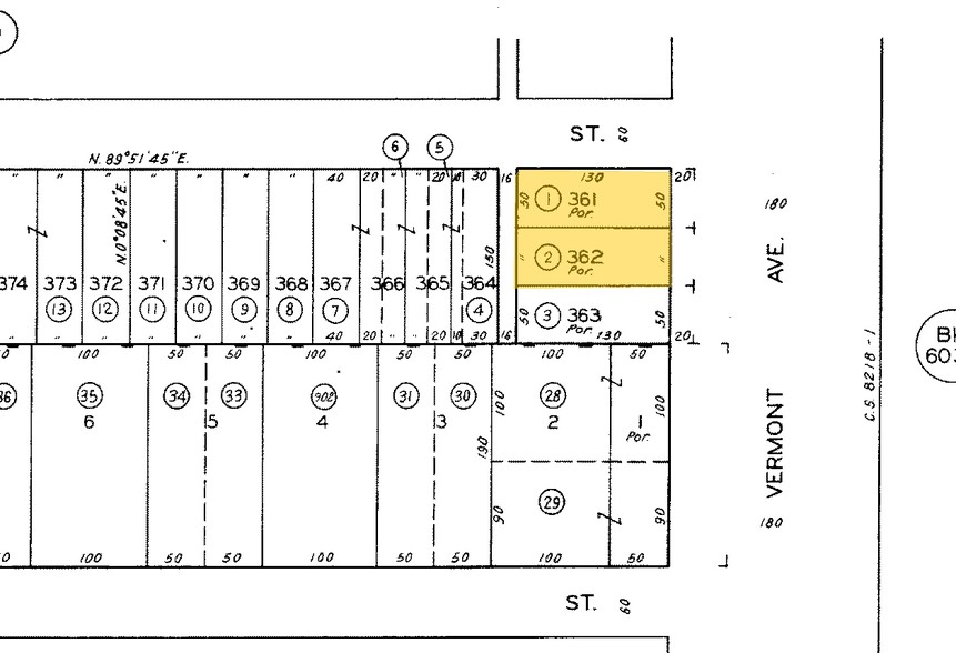 8905-8907 S Vermont Ave, Los Angeles, CA for sale - Plat Map - Image 3 of 3