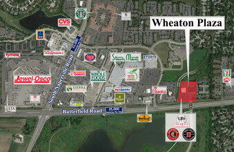 801-811 Butterfield Rd, Wheaton, IL - aerial  map view