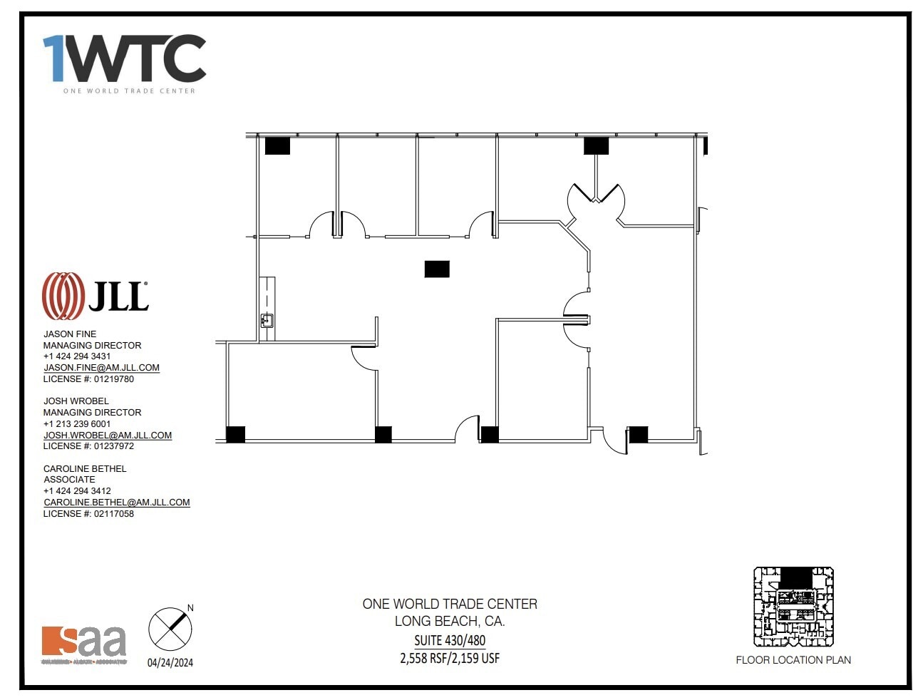1 World Trade Ctr, Long Beach, CA to rent Floor Plan- Image 1 of 1