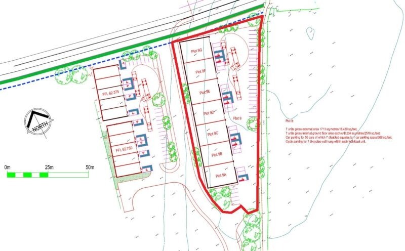 Honiton Rd, Cullompton to rent - Site Plan - Image 2 of 3
