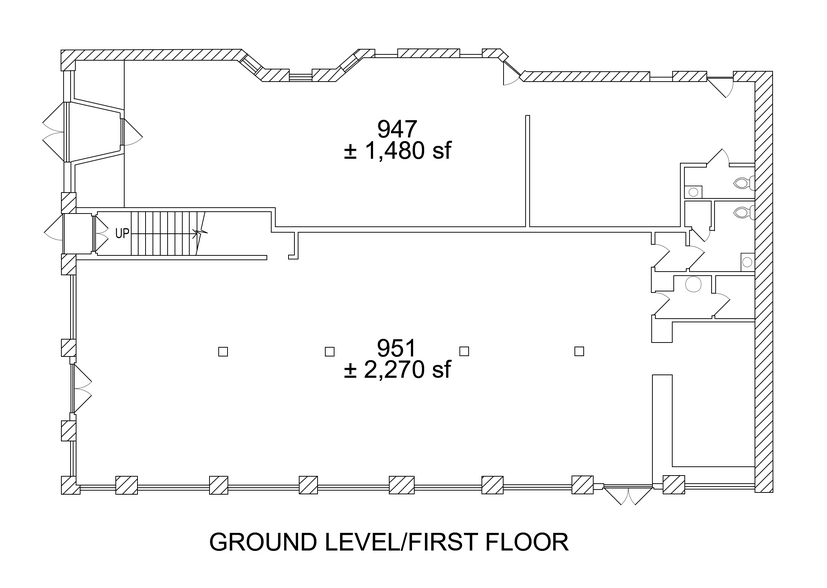 947-951 F St, Fresno, CA for rent - Floor Plan - Image 3 of 4