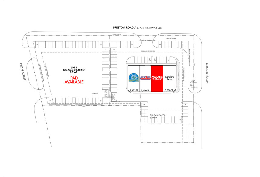 615 N Preston St, Gunter, TX for rent - Site Plan - Image 2 of 2