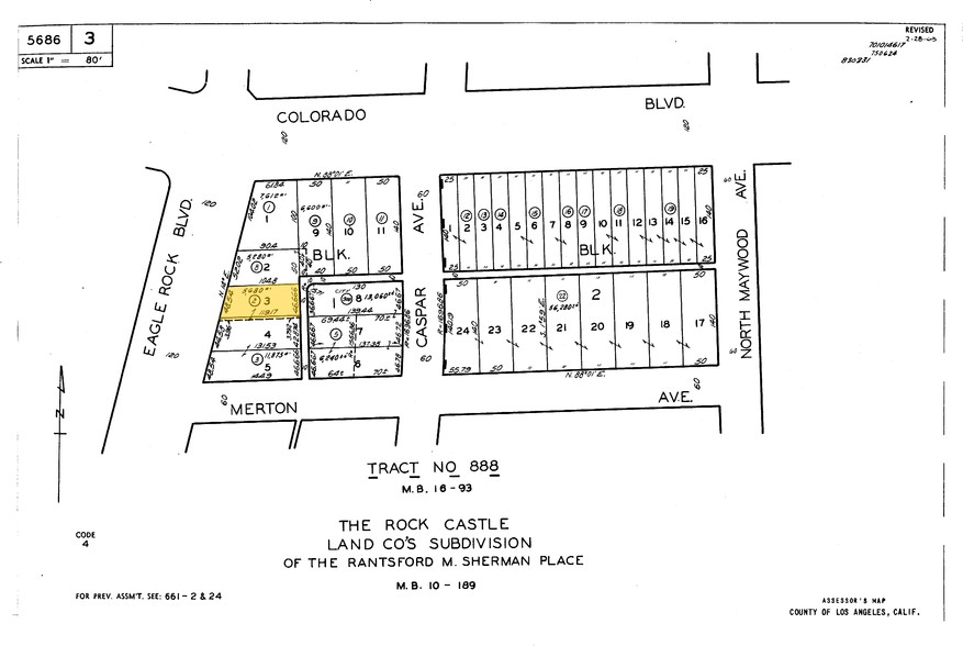 5052 Eagle Rock Blvd, Los Angeles, CA for sale - Plat Map - Image 1 of 1