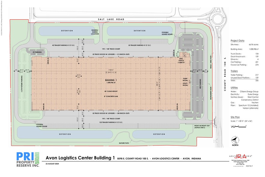 8598 E CR 100 S, Avon, IN for rent - Site Plan - Image 2 of 3