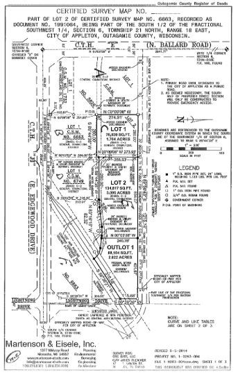 E Edgewood Ave, Appleton, WI for sale - Plat Map - Image 1 of 1