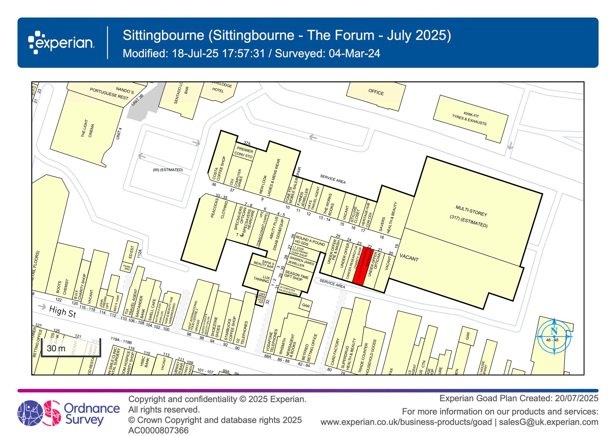 High St, Sittingbourne to rent Site Plan- Image 1 of 2