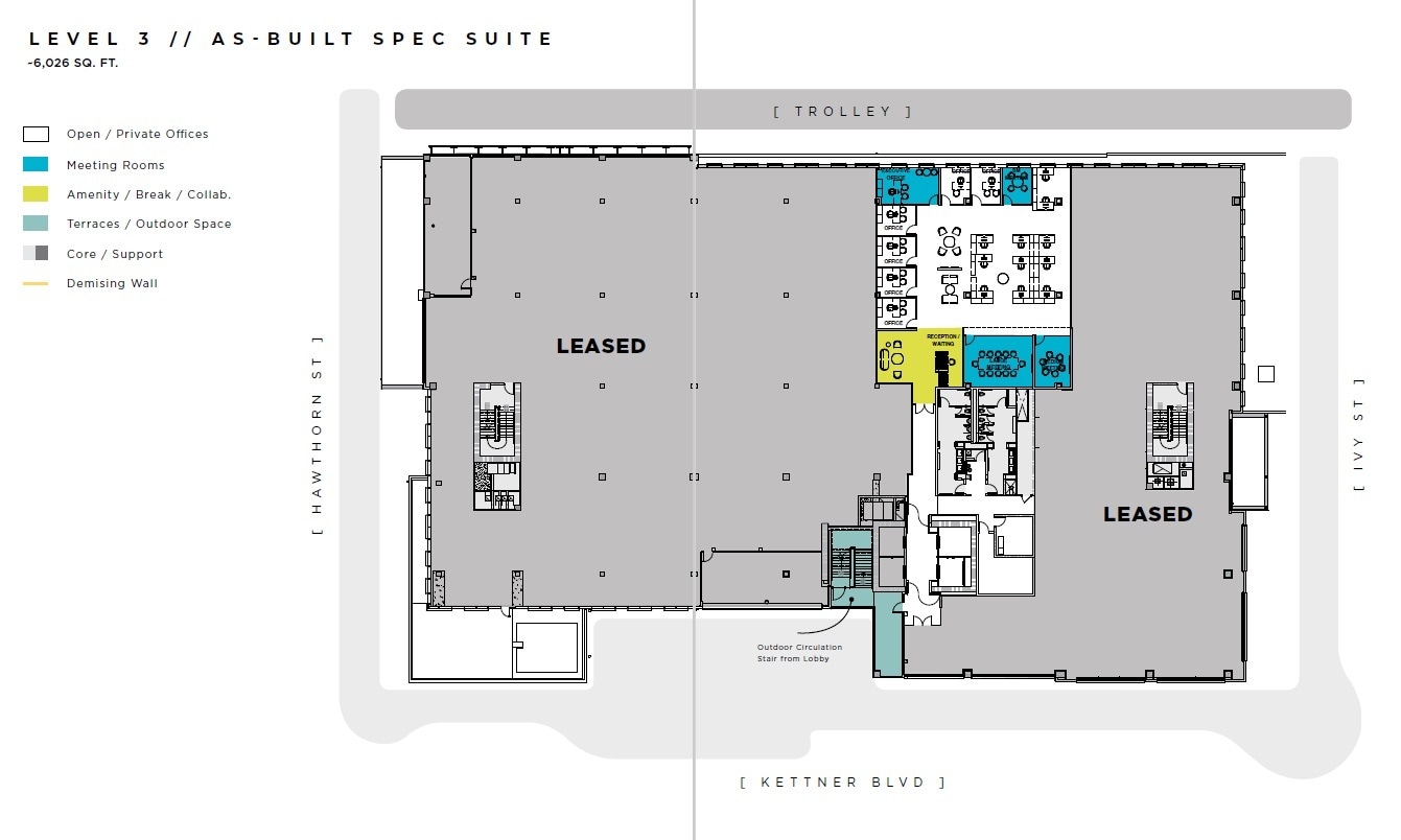 2100 Kettner Blvd, San Diego, CA to rent Floor Plan- Image 1 of 5